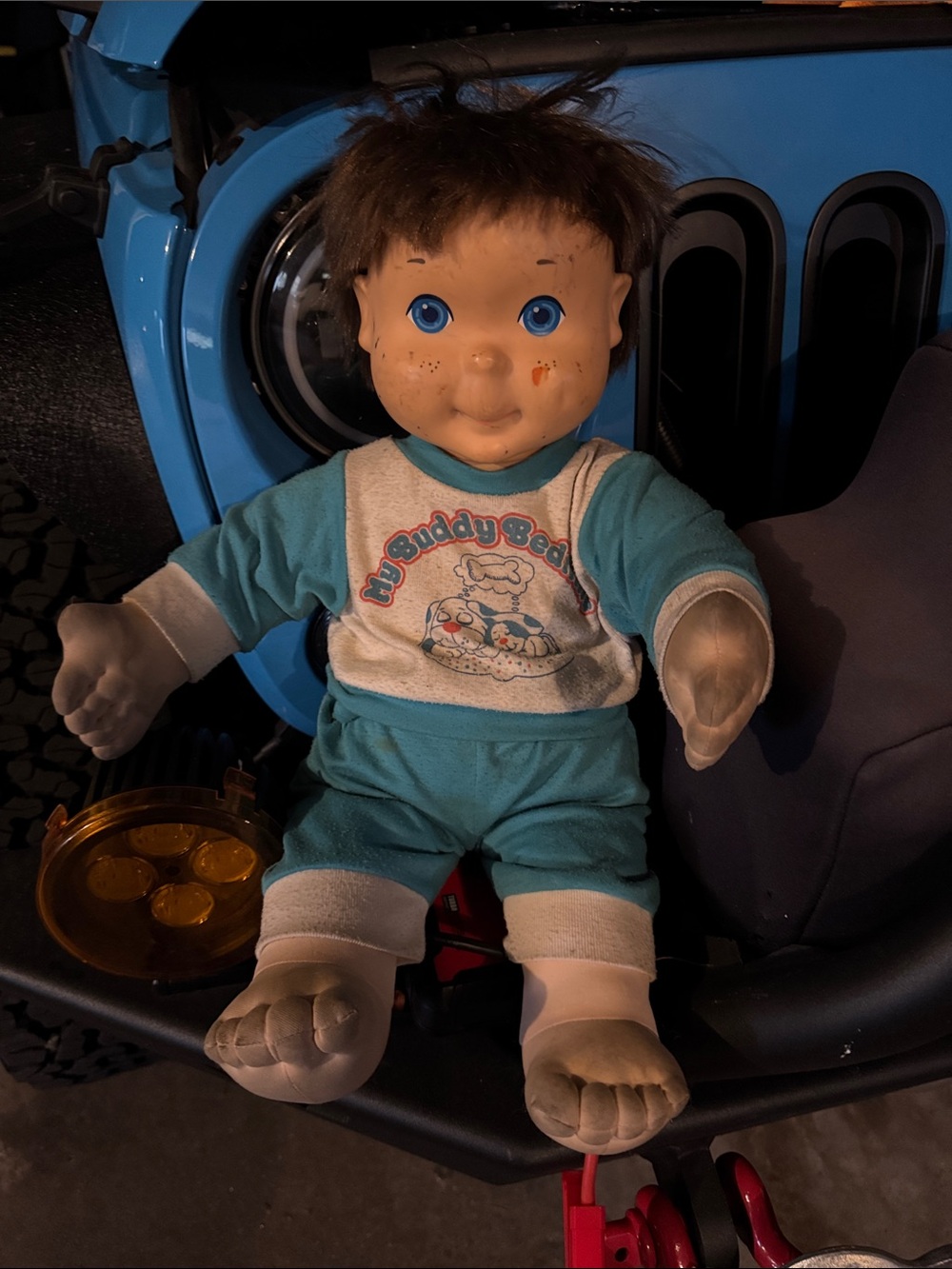 Vintage 1985 My Buddy Doll in Teal Outfit